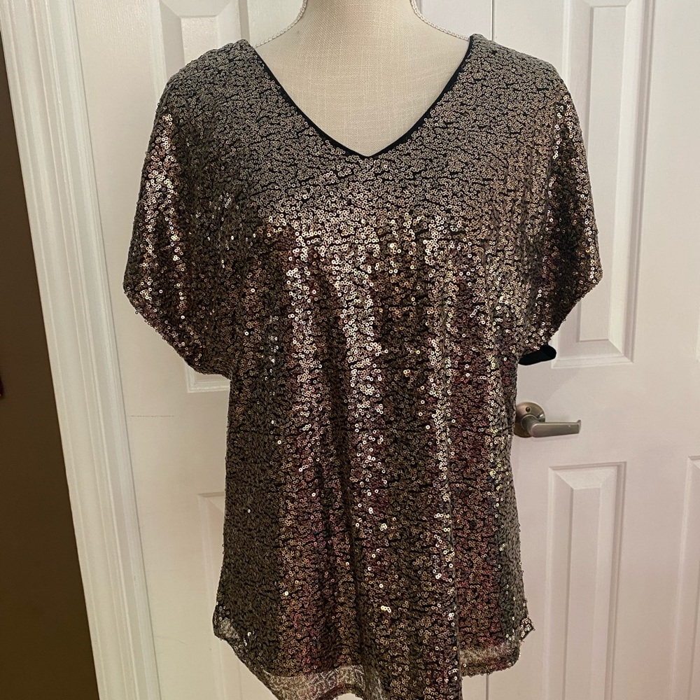 Gold sequin top